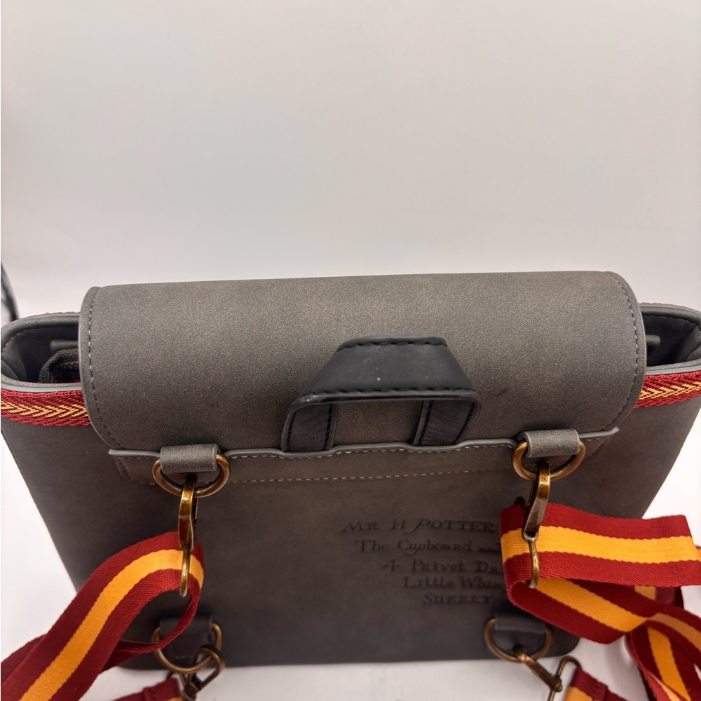 Loungefly Harry Potter Convertible Mini Backpack Gray Red READ - Picture 10 of 14